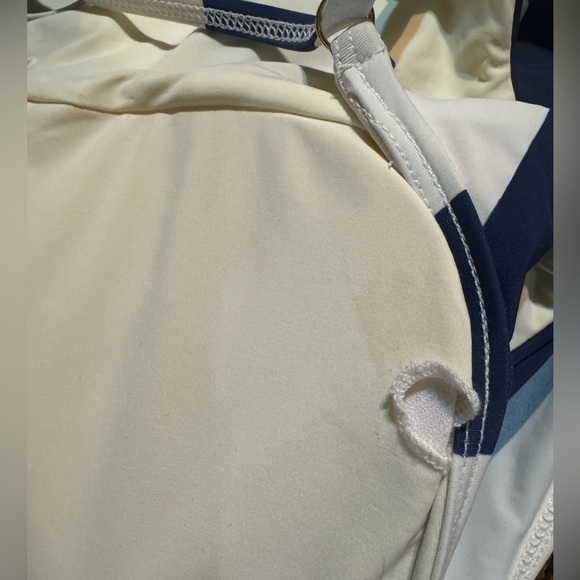 WET Designer Swimwear One Piece Navy Stripe Swimsuit Size Large NWT - Picture 7 of 9